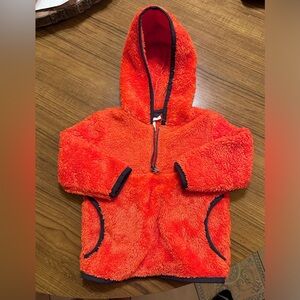 Baby’s hooded fuzzy 3/4 zippered hoodie